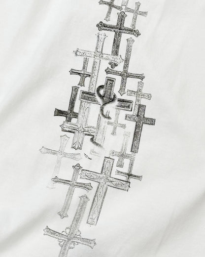 Bennu PLUS / Printed Regular Fit Tee - Love RED - WHITE