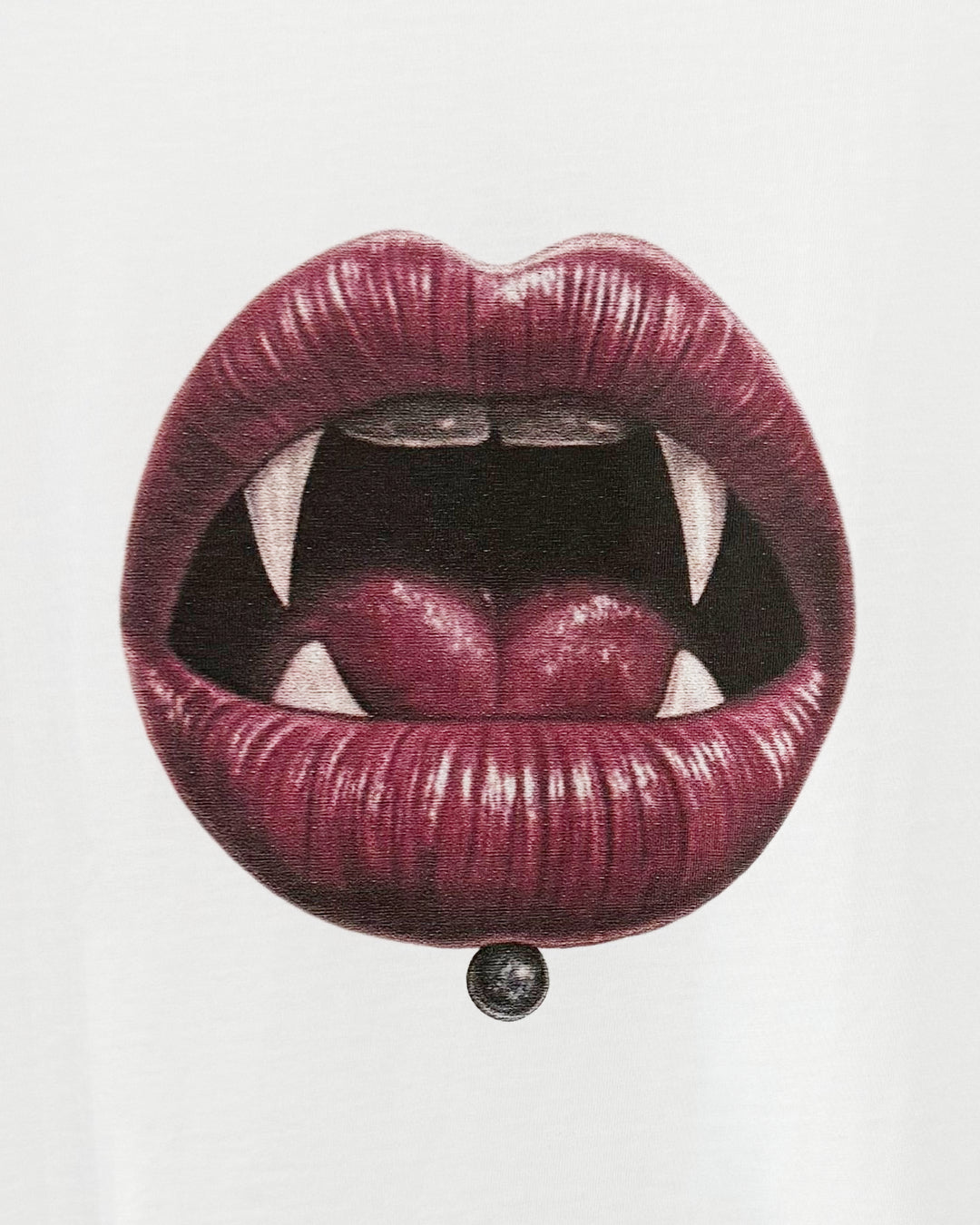 Bennu PLUS / Printed Regular Fit Tee - Love RED - WHITE