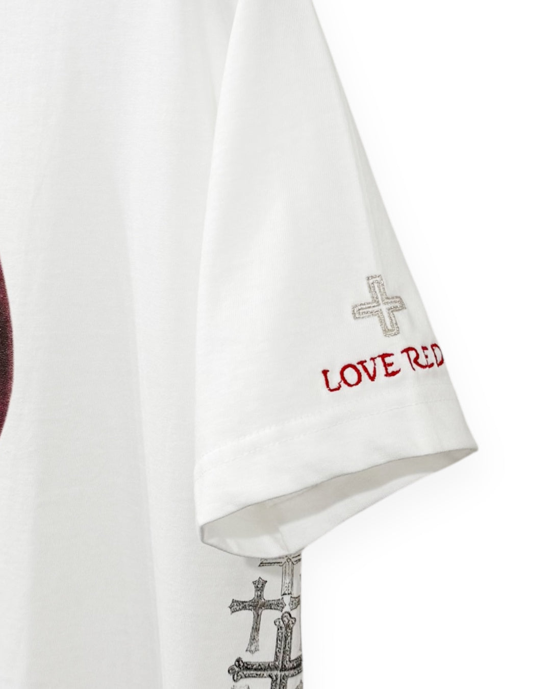 Bennu PLUS / Printed Regular Fit Tee - Love RED - WHITE