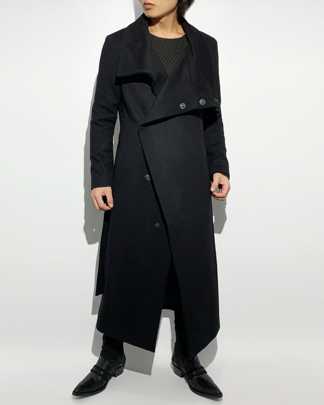 ys Yuji SUGENO / High Collar Maxi Wrap Coat