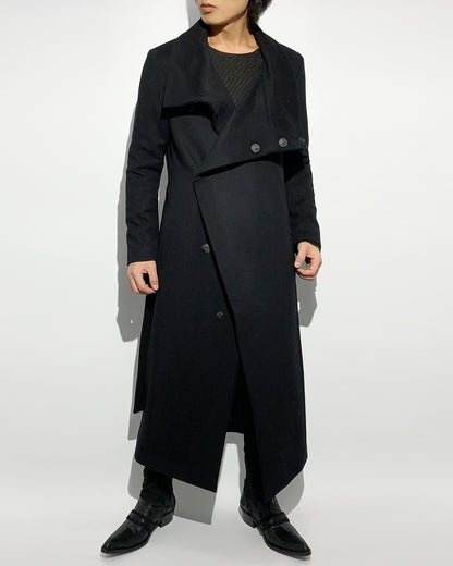 ys Yuji SUGENO / High Collar Maxi Wrap Coat