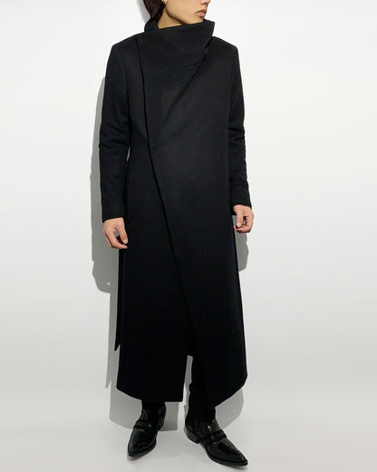 ys Yuji SUGENO / High Collar Maxi Wrap Coat