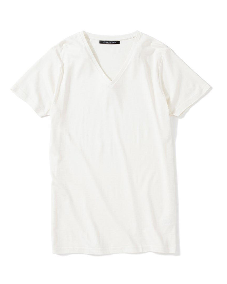 POTENZA / POTENZA V-NECK TEE - WHITE