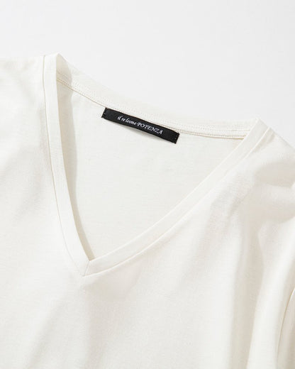 POTENZA / POTENZA V-NECK TEE - WHITE