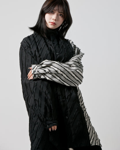 Bennu / Multi-Collar Regimental Jacquard Long Shirts