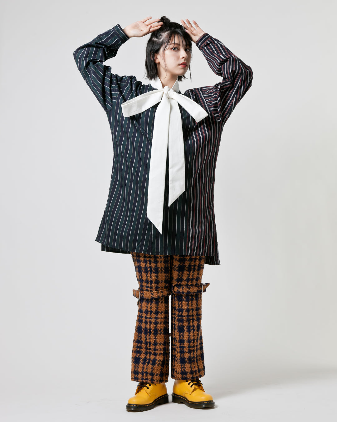 Bennu / Multi-Collar Stripe Long Shirts