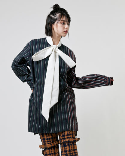 Bennu / Multi-Collar Stripe Long Shirts