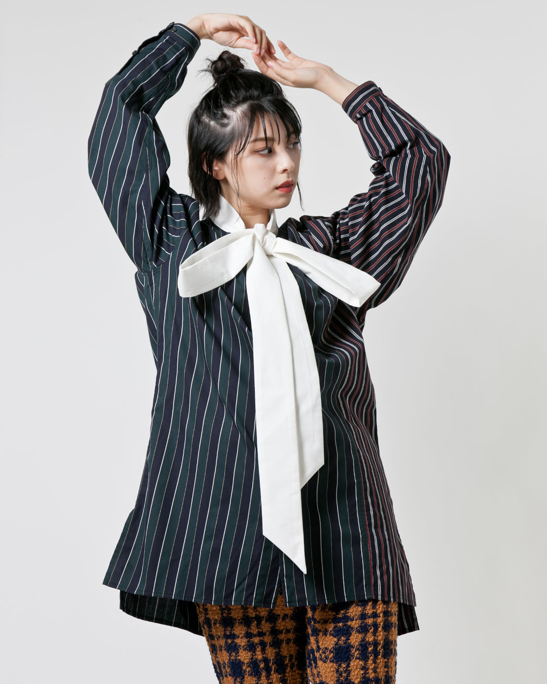 Bennu / Multi-Collar Stripe Long Shirts