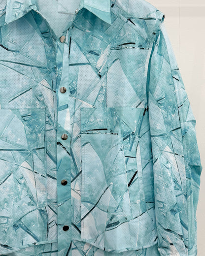 HARRISON WONG / Shirt Jacket With Glass Digital Print