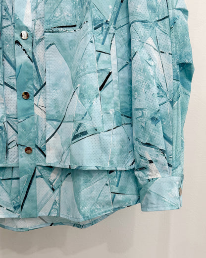 HARRISON WONG / Shirt Jacket With Glass Digital Print